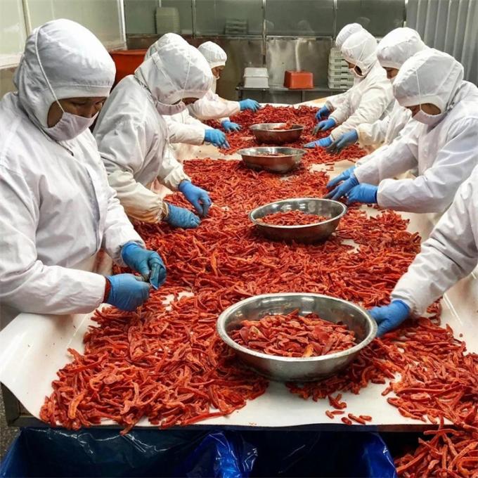 صناعة المهنية ذات الجودة المعتمدة IQF شريط الفلفل الأحمر المجمد 0